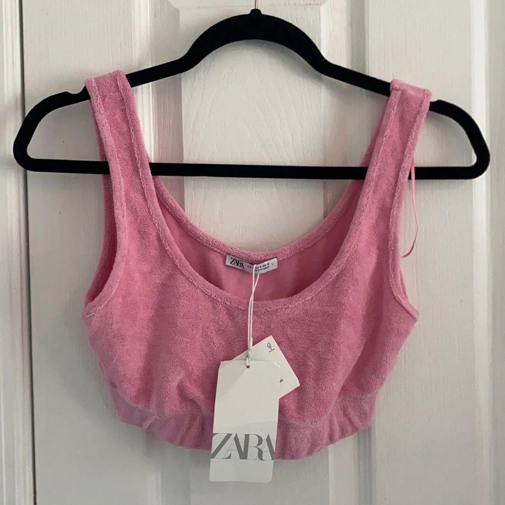 Zara Terry Cloth Crop Top